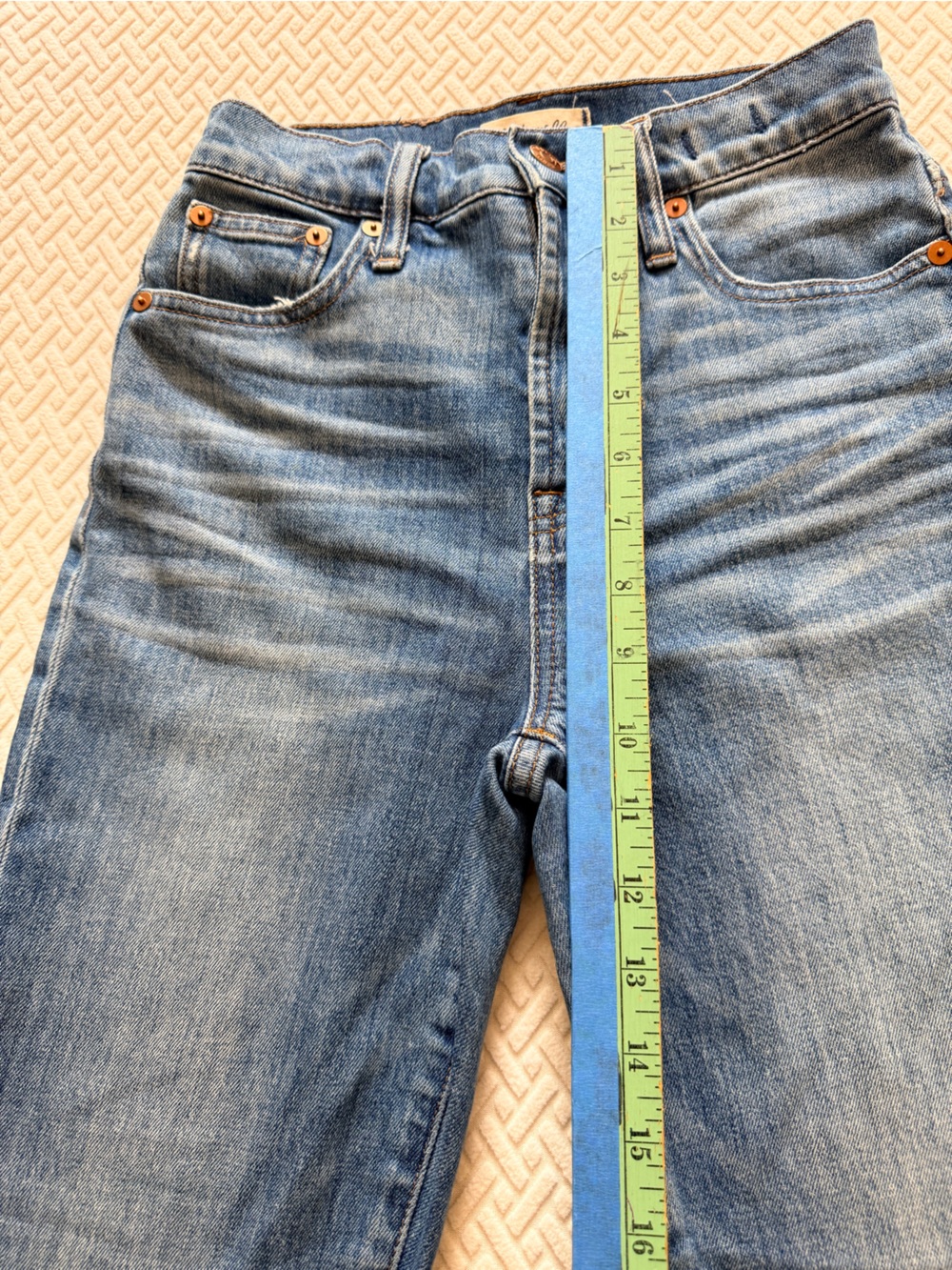 Madewell The Perfect Vintage Jean Women’s Size 23 High Rise Raw Hem Straight - Picture 5 of 12